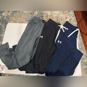Boys under armour jogger pants size Youth Medium good used condition